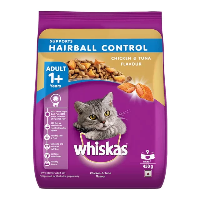 Whiskas Hairball Control Adult (1+ Years) Chicken &Tuna Flavour