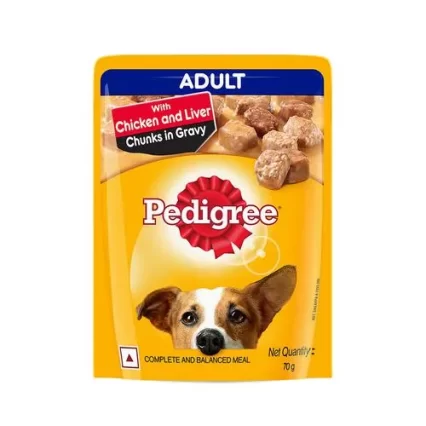 Pedigree Adult Wet Dog Food Chicken &Liver Chunks in Gravy
