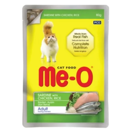 Me-O Sardine with Chicken And Rice Adult 80g