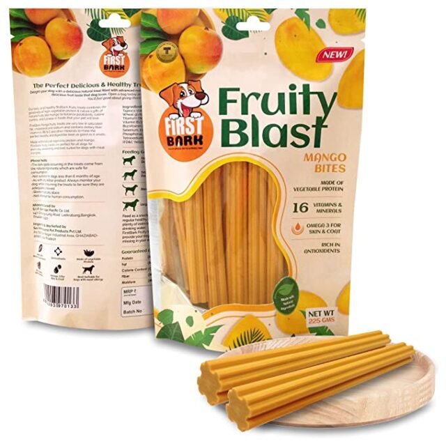 First Bark fruity Blast mango Bites 225 g