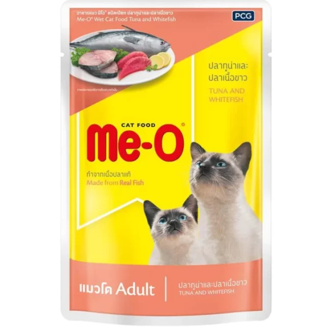 Me-O Tuna with White Fish wet cat food