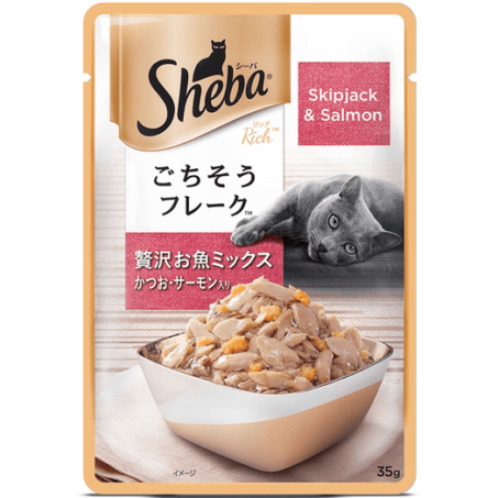 Sheba Skipjack &Salmon Adult Wet Cat Food