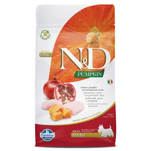 Farmina N&D Pumpkin Chicken &Pomegranate Grain Free Adult Mini Dog Dry Food