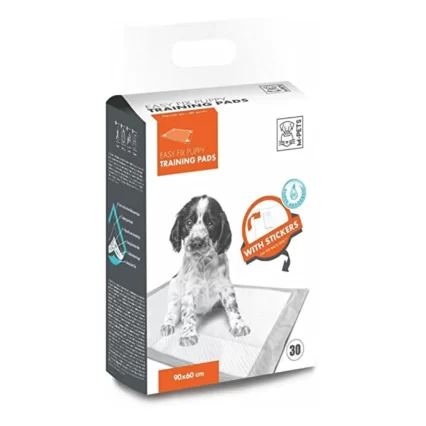 M-Pets Puppy Training Pads - Easy Fix Pads with Stickers -30 Pcs (90 X 60 cm)