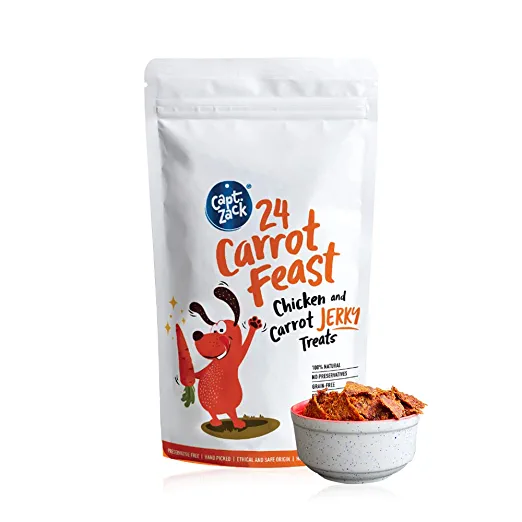 Capt Zack 24 Carrot Feast Chicken and Carrot Jerky Treats