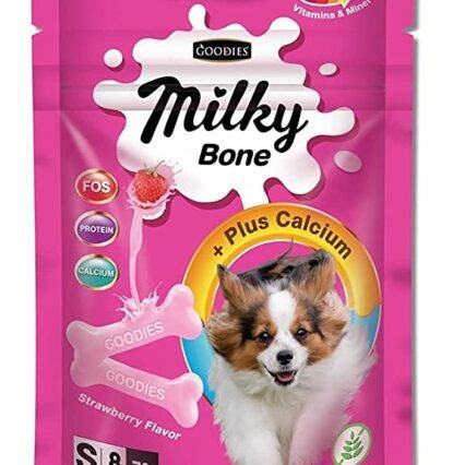 Goodies Dog Treats Milky Bone Calcium Plus Strawberry