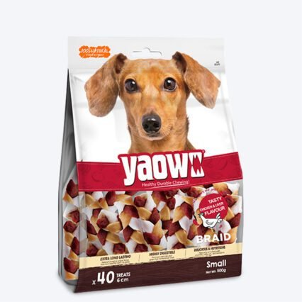 Gnawlers Yaowo Braid Chicken And Liver Treat (2.5 inch)