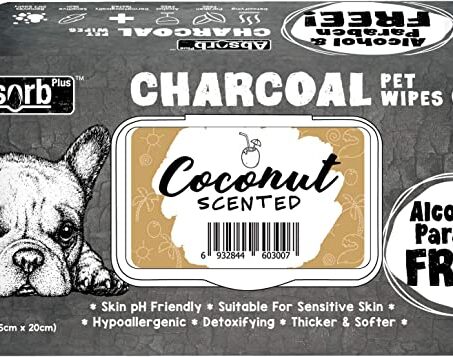 Absorb Plus Charcoal Pet Wipes Baby Coconut