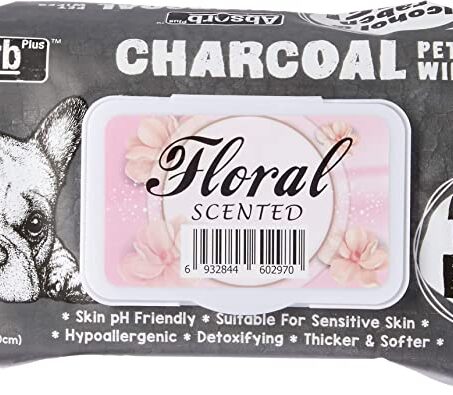 Absorb Plus Charcoal Pet Wipes Baby Floral