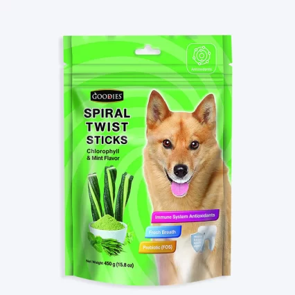 Goodies Spiral Twist Sticks Chlorophyll & Mint Flavour