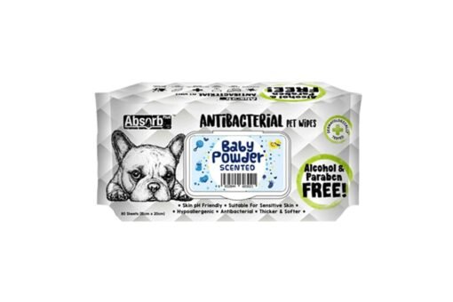 Absorb Plus Baby Powder Antibacterial Pet Wipes