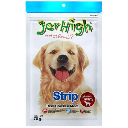 JerHigh Chicken Strip Dog Treats with Real Chicken Meat