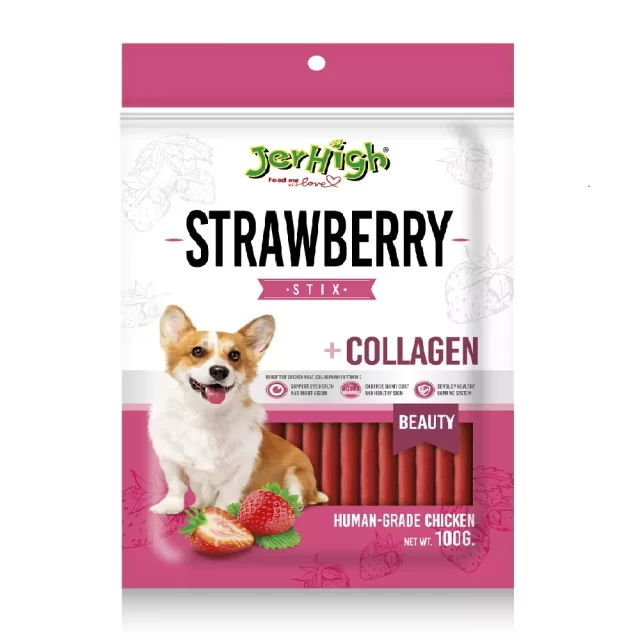 Jerhigh Strawberry Stix – Puppies and Adult Dog Treats