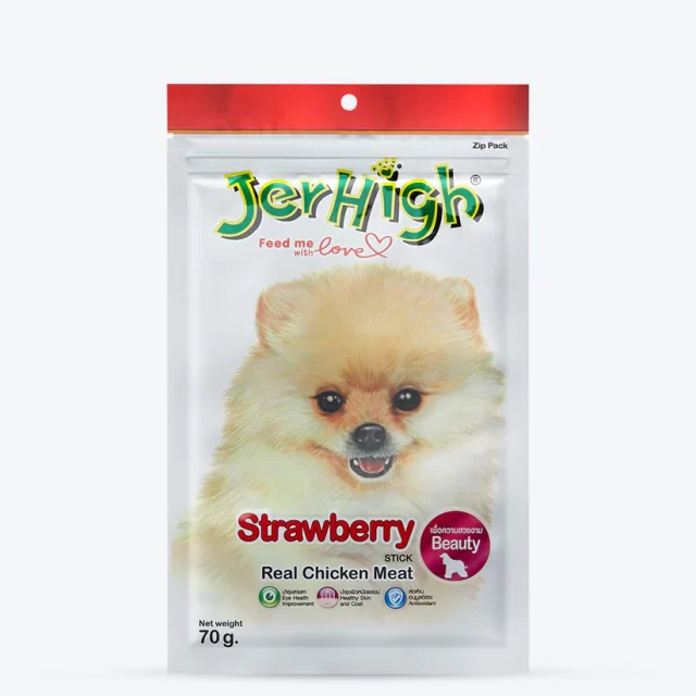 JerHigh Strawberry Stick Young Adult Dog Treats