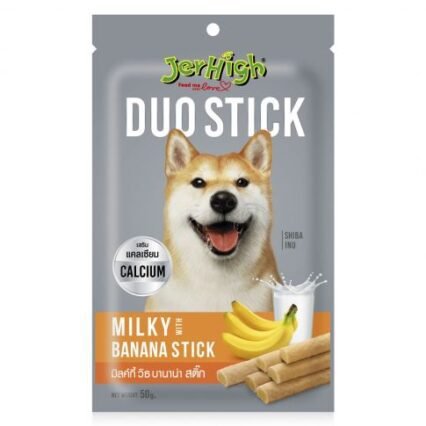 JerHigh Duo Stick Dog Treat - Milk with Banana