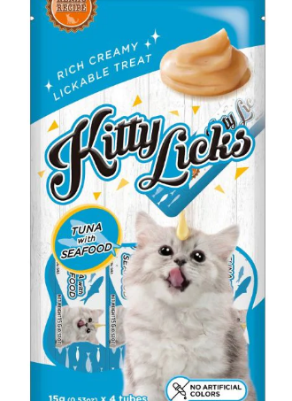 Rena's Kitty Licks Tuna With Seafood Creamy Treats