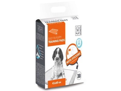 M-Pets Puppy Training Pads - Easy Fix Pads with Stickers -30 Pcs (45 X 60 cm)